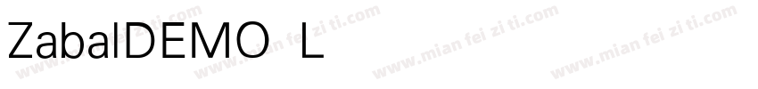 ZabalDEMO Light字体转换